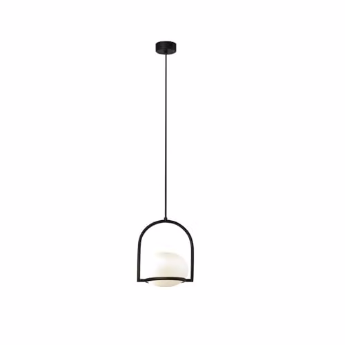 Netlighting LEDS C4 Coco Single Globe Sphere Pendant Light in Black and White with E14 Socket – 1