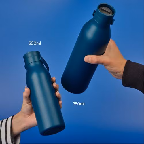 Circular&Co Recycled Stainless Steel Water Bottle, 1 l, Blue, Leakproof and BPA Free – 3