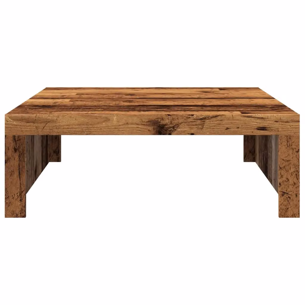 Berkfield Home Square Coffee Table in Brown Old Wood, W/D/H: 100 x 100 x 35 cm – 3
