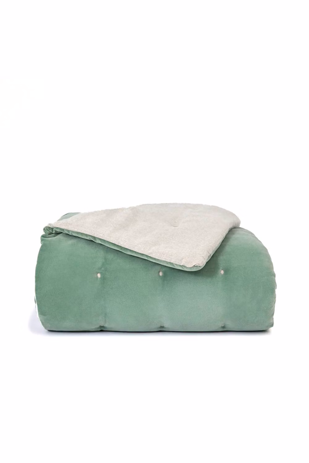 Christy Jaipur Luxury Quilted Cotton Throw in Green, W: 140 cm, L: 200 cm – 3