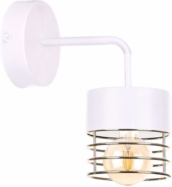 Netlighting Royal Wall Lamp in White and Gold/Brass with E27 Socket