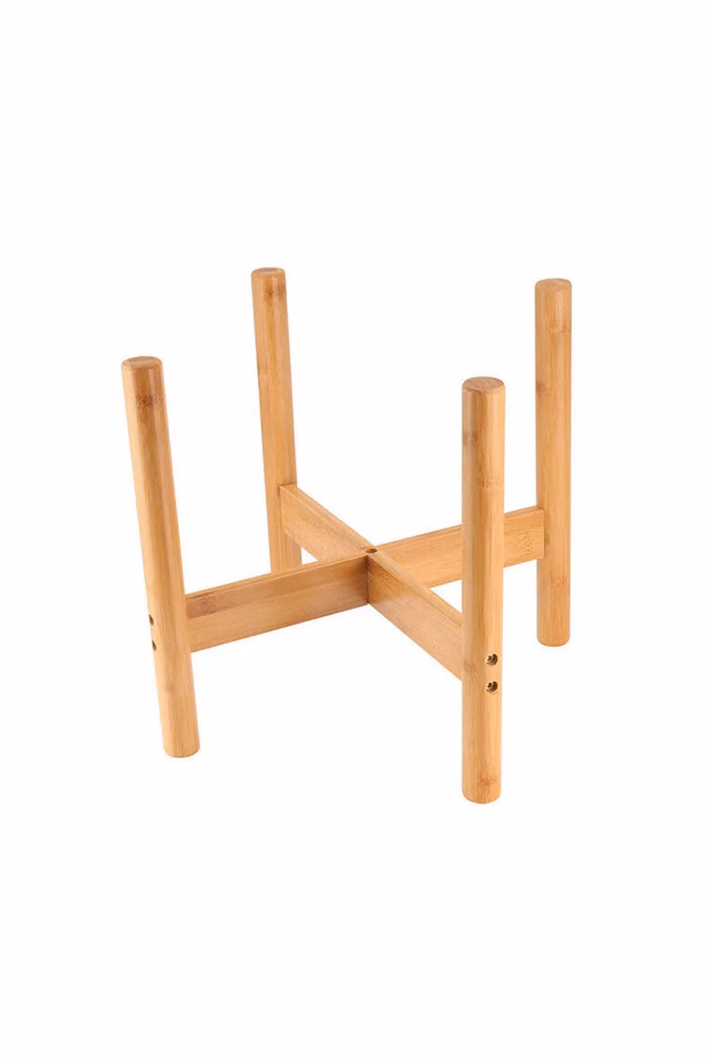 Living and Home Nordic Bamboo Raised Plant Stand in Brown, W/D/H: 25 x 25 x 25 cm – 2
