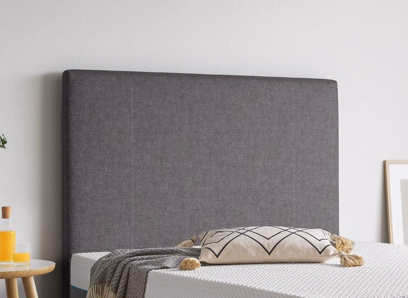 Sleepmotion 200i Modern Upholstered Headboard in Grey