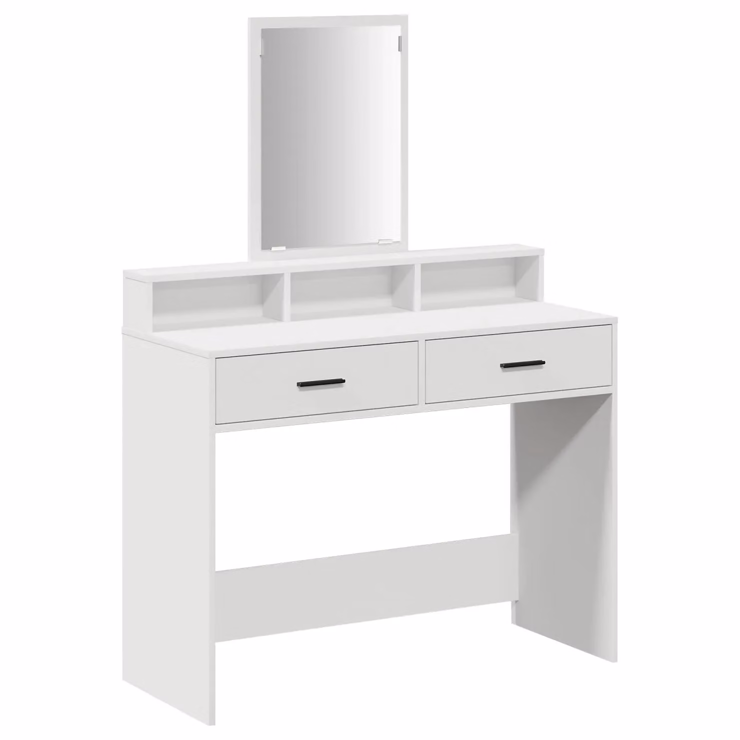 Berkfield Home White Modern Dressing Table with Drawers, W/D/H: 100 x 41 x 140 cm – 2