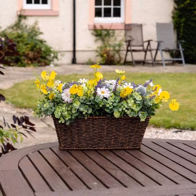 Scottish Everlastings Ltd Mixed Floral Outdoor Planter, Multicolour, 50cm – 1