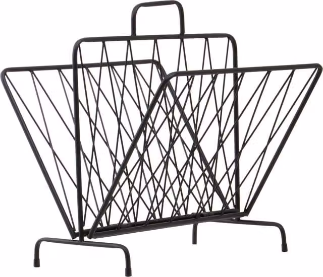 Orsina Avento Two Pocket Magazine Rack in Matt Black Metal