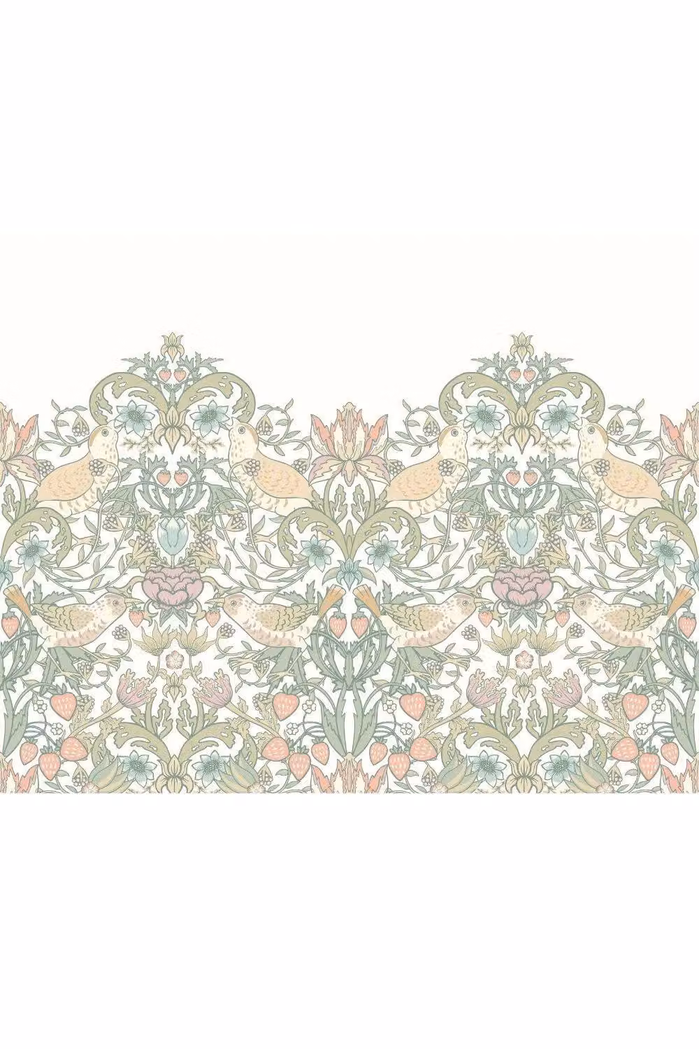 Origin Murals Birds, Fruit and Foliage Multicolour Floral Wall Mural, W: 350 cm, H: 280 cm – 2