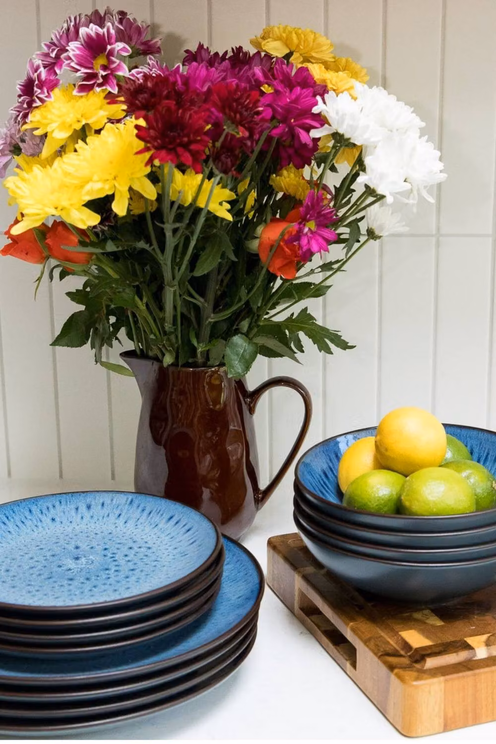 Upper Street Set of 4 Blue Reactive Glaze Stoneware Cereal Bowls – 3