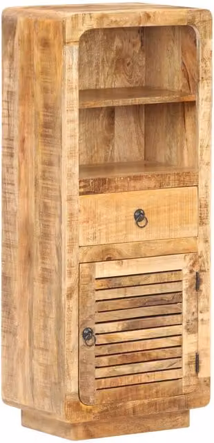 Berkfield Home Highboard in Brown Rough Mango Wood, W/D/H: 45 x 32 x 110 cm – 1