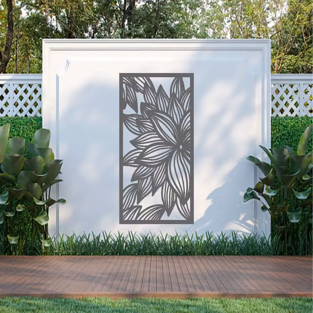 Laser Hut Fox Mint Metal Wall Art in Anthracite Grey