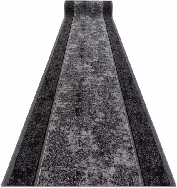 RugsX Stark Anti-Slip Abstract Runner in Grey, W: 67 cm, L: 180 cm