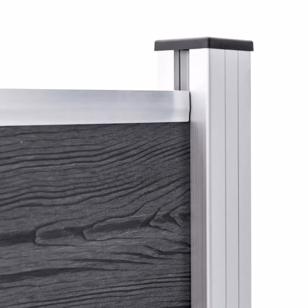 Berkfield Home Rectangular Aluminium and Steel Fence Posts, Silver, Height: 185 cm, 2 Pack – 2