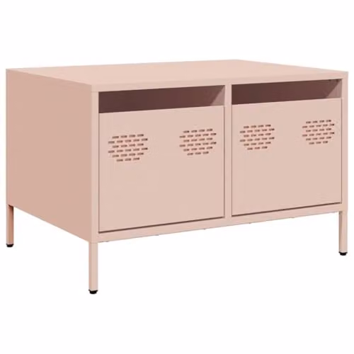 vidaXL Industrial Metal TV Cabinet in Pink, W: 68 cm, D: 50 cm, H: 43.5 cm