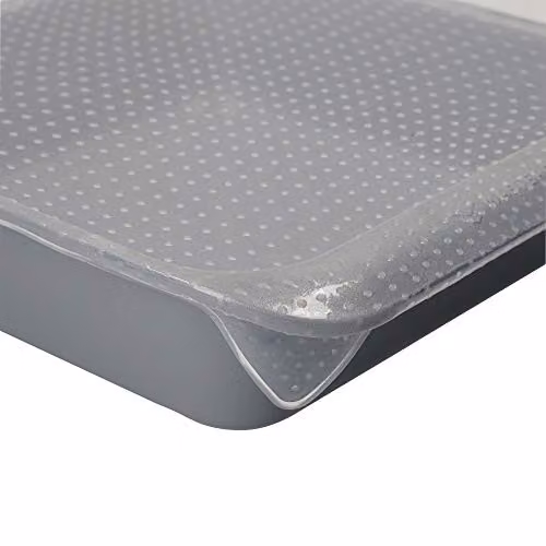 MasterClass Set of 4 Transparent Silicone Stretch Lids, 19.5 cm Square Airtight and Leakproof Reusable Food Covers – 10