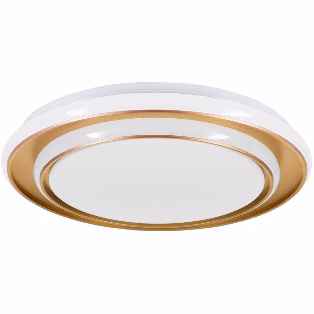 Loops Modern Round LED Ceiling Light in Gold/Brass, Diameter: 40 cm – 2
