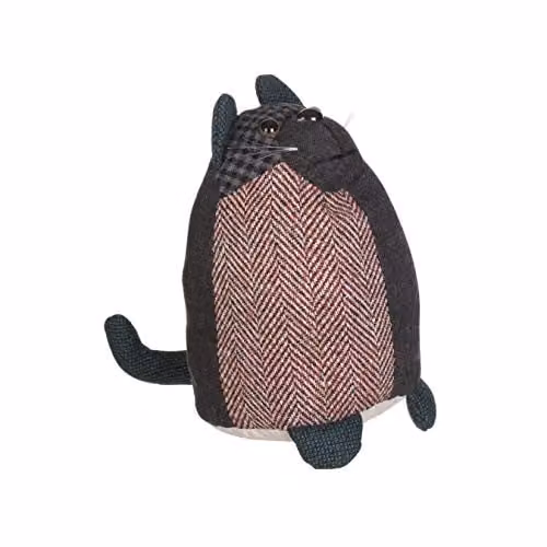 Orsina Heritage Small Cat Door Stop in Green, W/D/H: 18 x 10 x 19 cm