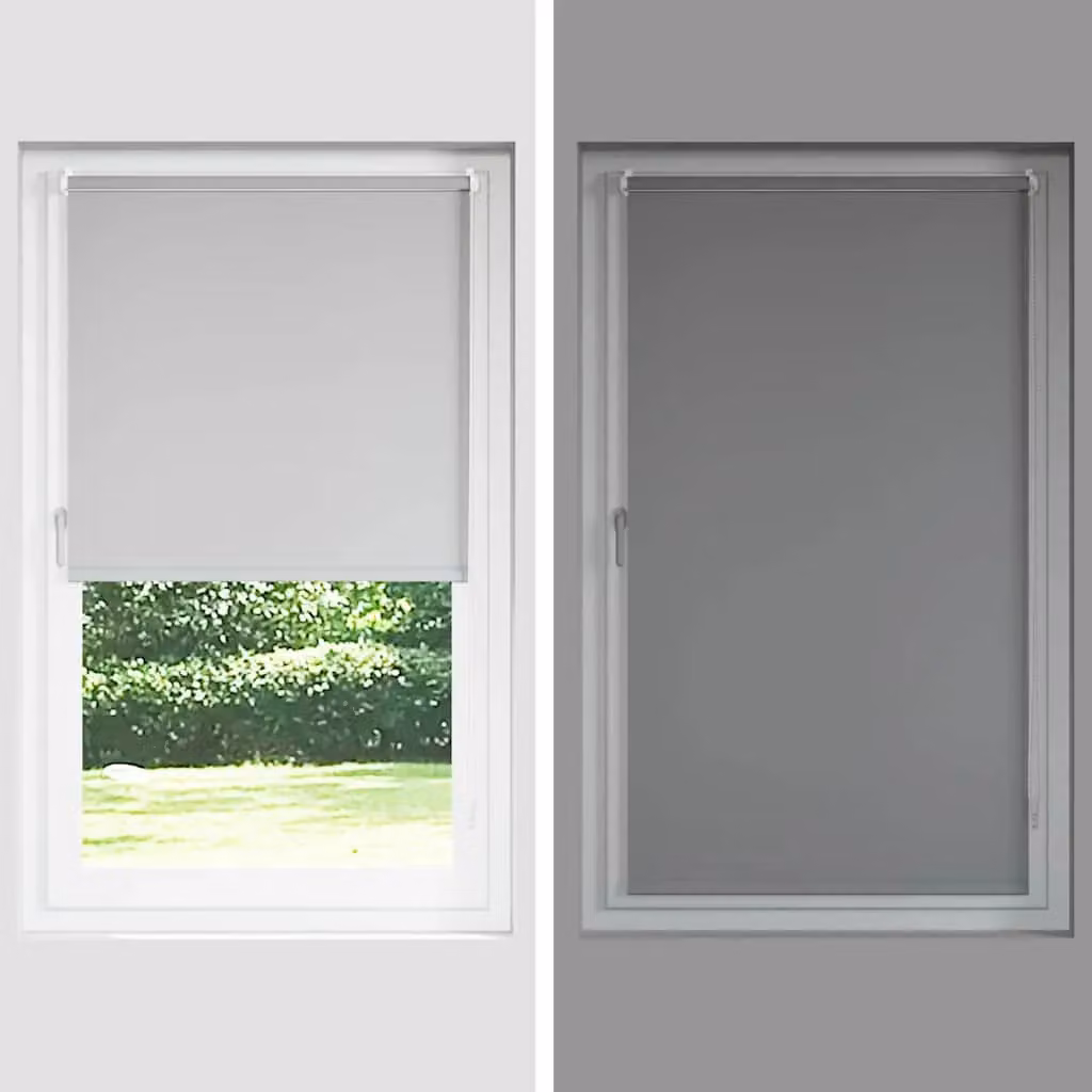 Berkfield Home Blackout Roller Blind, Black Polyester, W: 120 cm, H: 230 cm – 3