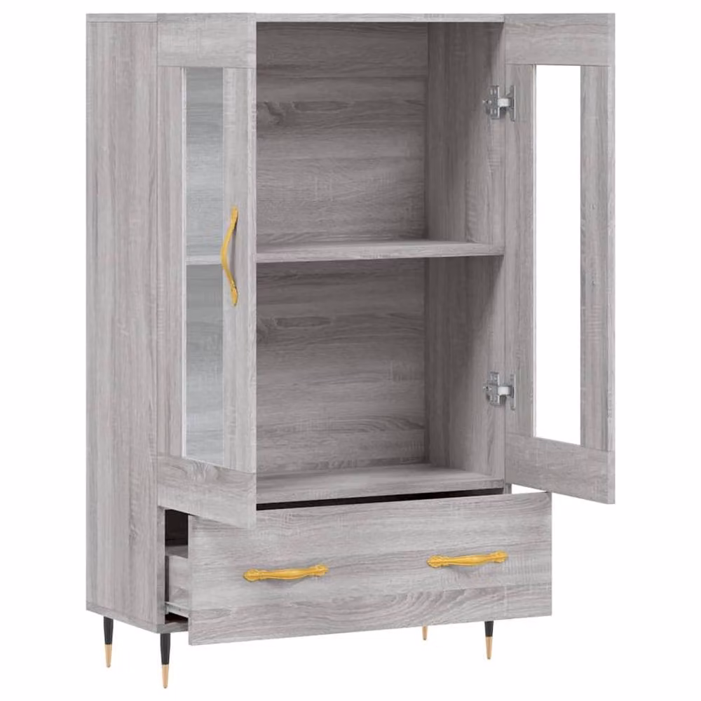Berkfield Home Grey Sonoma Highboard in Engineered Wood W/D/H: 69.5 x 31 x 115 cm – 2