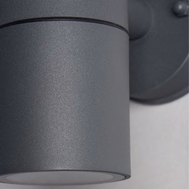 Litecraft Fibo Up and Down Outdoor Wall Light in Anthracite with Transparent Glass