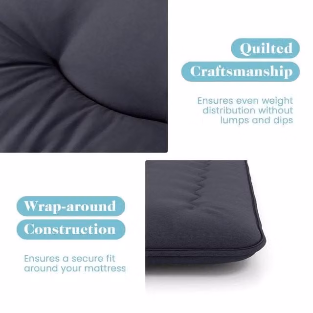 Kelvenix Single Floor Futon Mattress, Black, W: 120 cm, D: 190 cm, H: 10 cm
