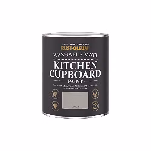 Rust-Oleum Matt Water-Based Kitchen Cupboard Paint in Grey, 0.75 l – 4