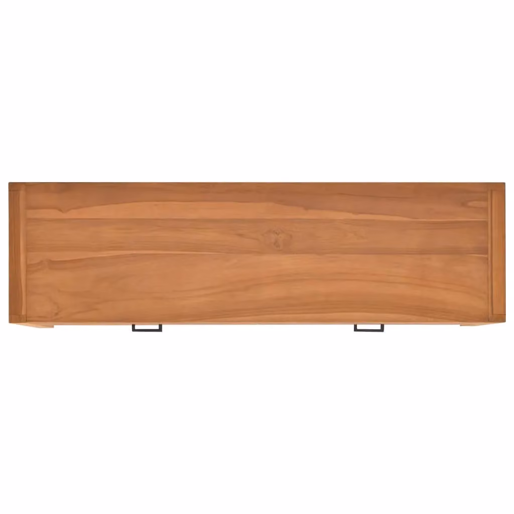 Berkfield Home Rustic Teak Wood TV Cabinet in Brown, W/D/H: 140 x 40 x 45 cm – 2
