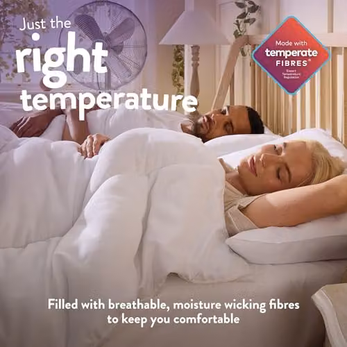 Slumberdown Climate Control Summer Duvet, 4.5 Tog, White, W/D/H: 260 x 220 cm – 2