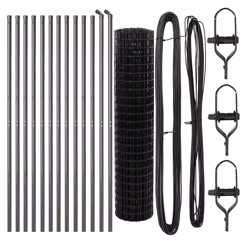 Berkfield Home Modern Euro Fence in Grey Galvanised Steel with 13 Posts, 1 x 25 m – 4