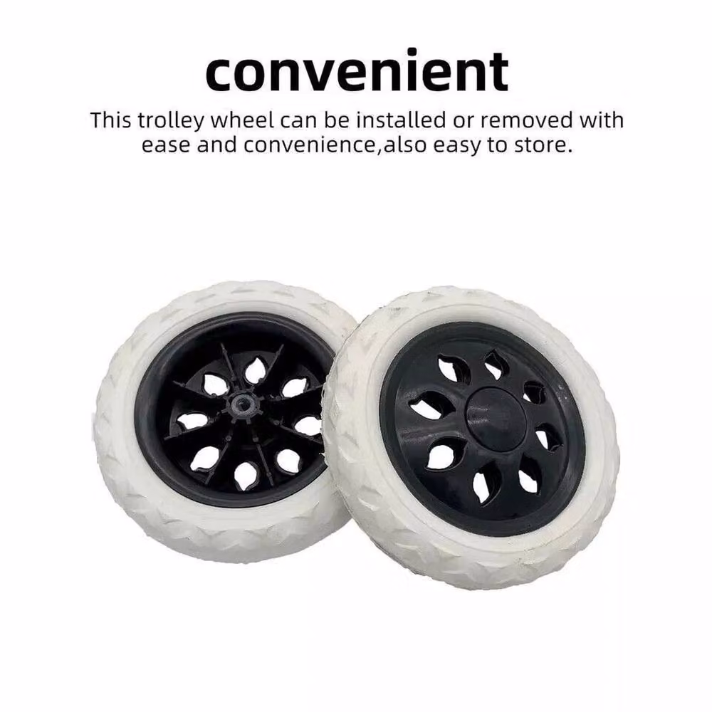 Kelvenix 4-Piece Replacement Shopping Trolley Caster Wheels in Black – 3