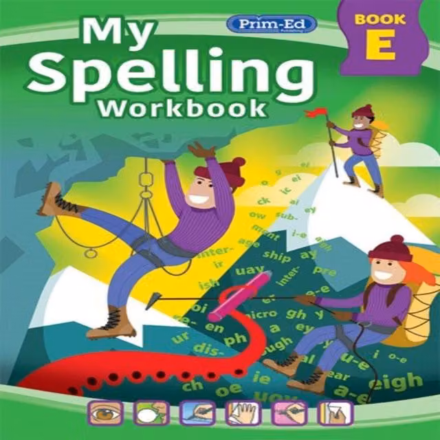 RIC Publications My Spelling Workbook Book E Multicolour Paperback