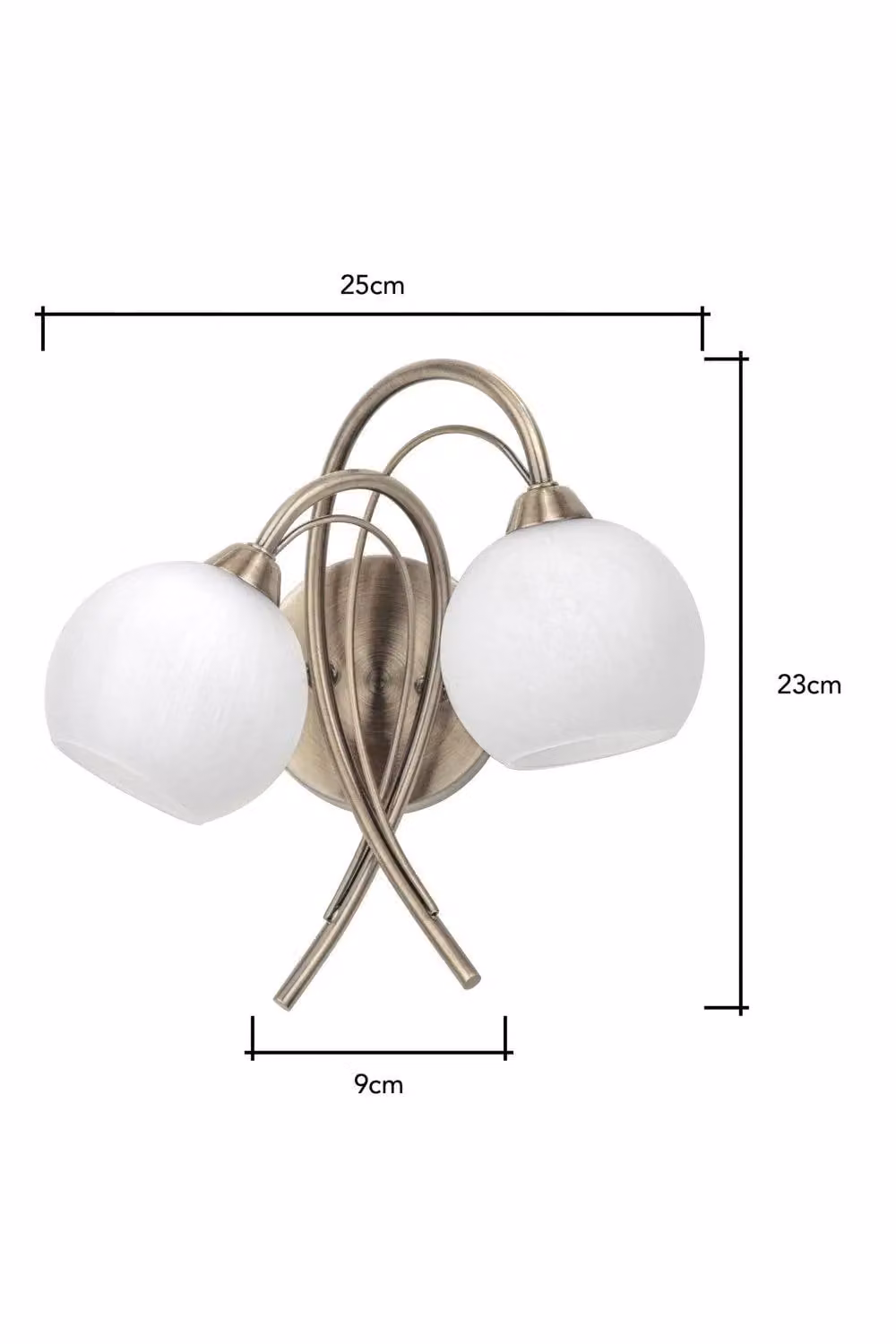 BHS Lighting Soni Vintage Wall Light in Gold and White – 2