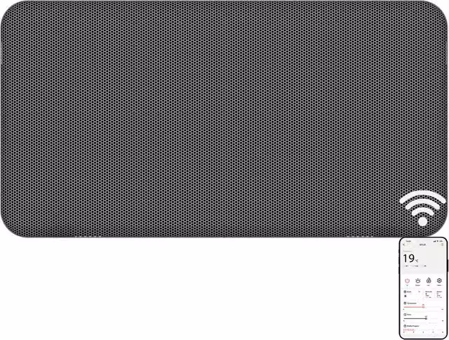 Mylek Grey Mica Infrared Panel Heater with WiFi and App Control