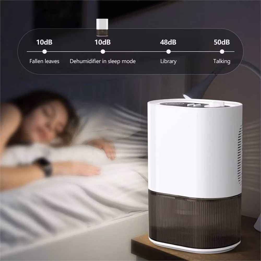 FLAVORA Portable Electric Dehumidifier, 2000ml Quiet Household Air Dryer in White – 4