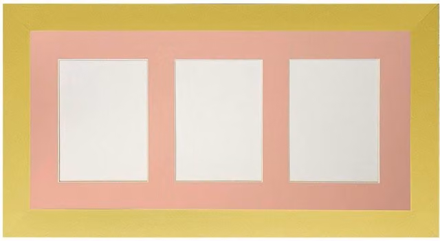 Frames & Mirrors 4U Metro Gold Rectangular Picture Frame with Pink Mount for 7 x 5 Inch Images