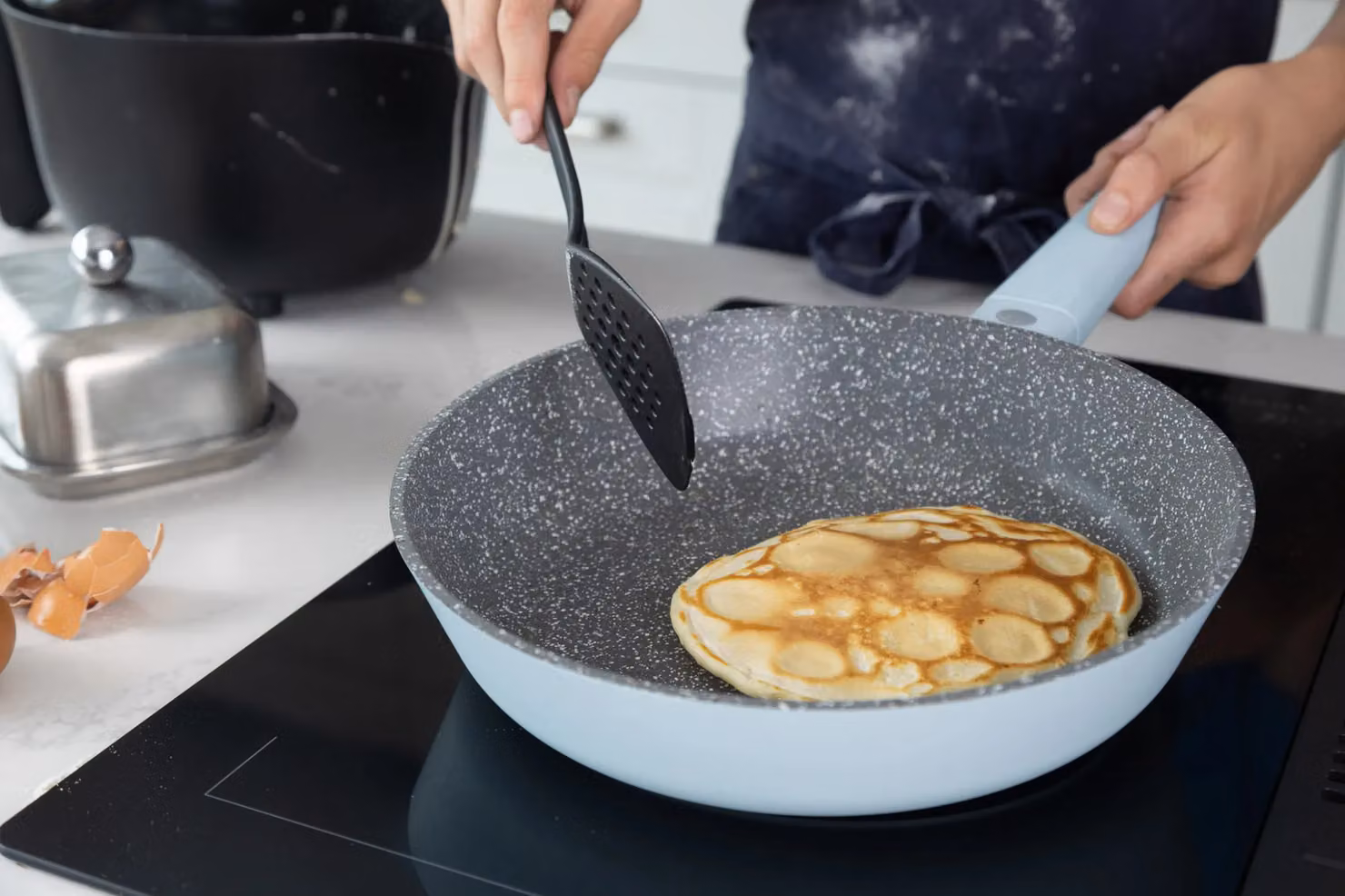 MasterClass Cast Aluminium Non-Stick Frying Pan, Purple, 28cm – 6