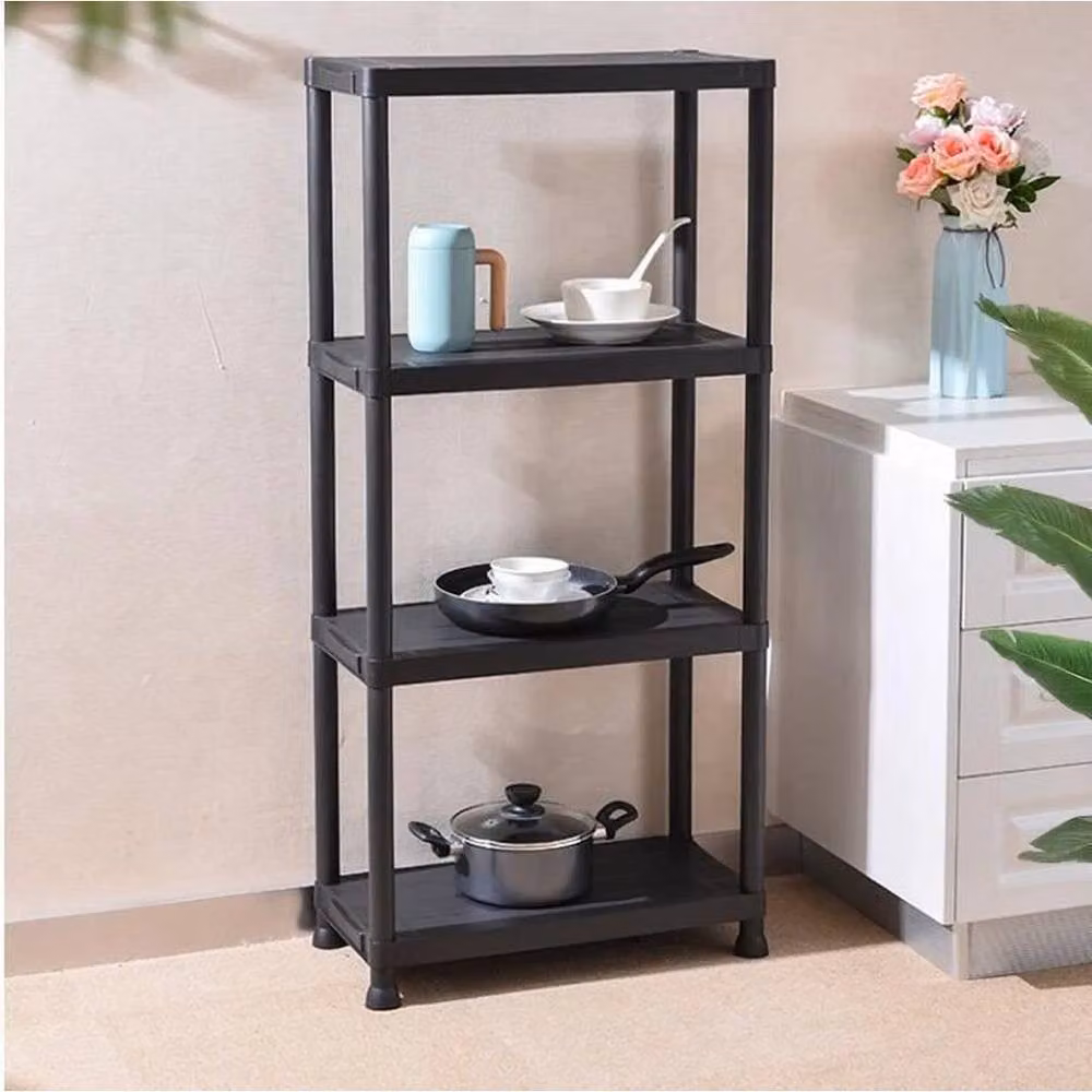 PAWNORA 4 Tier Black Garage Shelving Unit – 4