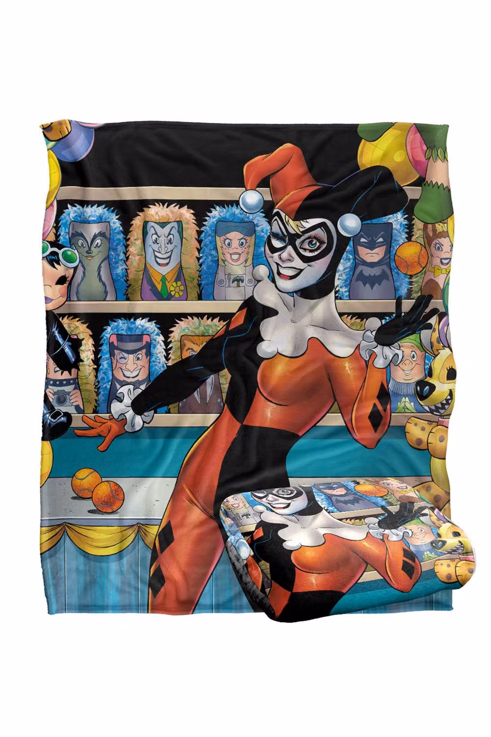 Warner Bros. Batman Harley Quinn Carnival Super Soft Silky Touch Fleece Throw Blanket, Multicolour, W/D/H: 91 x 147 cm – 7