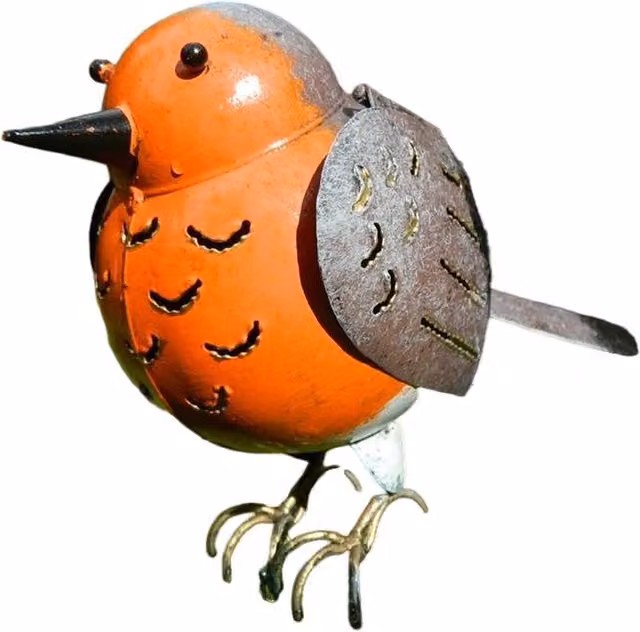 On Trade Winds Hanging Robin Metal Tealight Holder in Multicolour and Orange