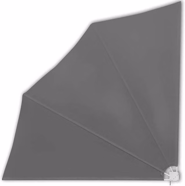 Berkfield Home Collapsible Balcony Side Awning in Grey, W/D/H: 140 x 140 x 140 cm