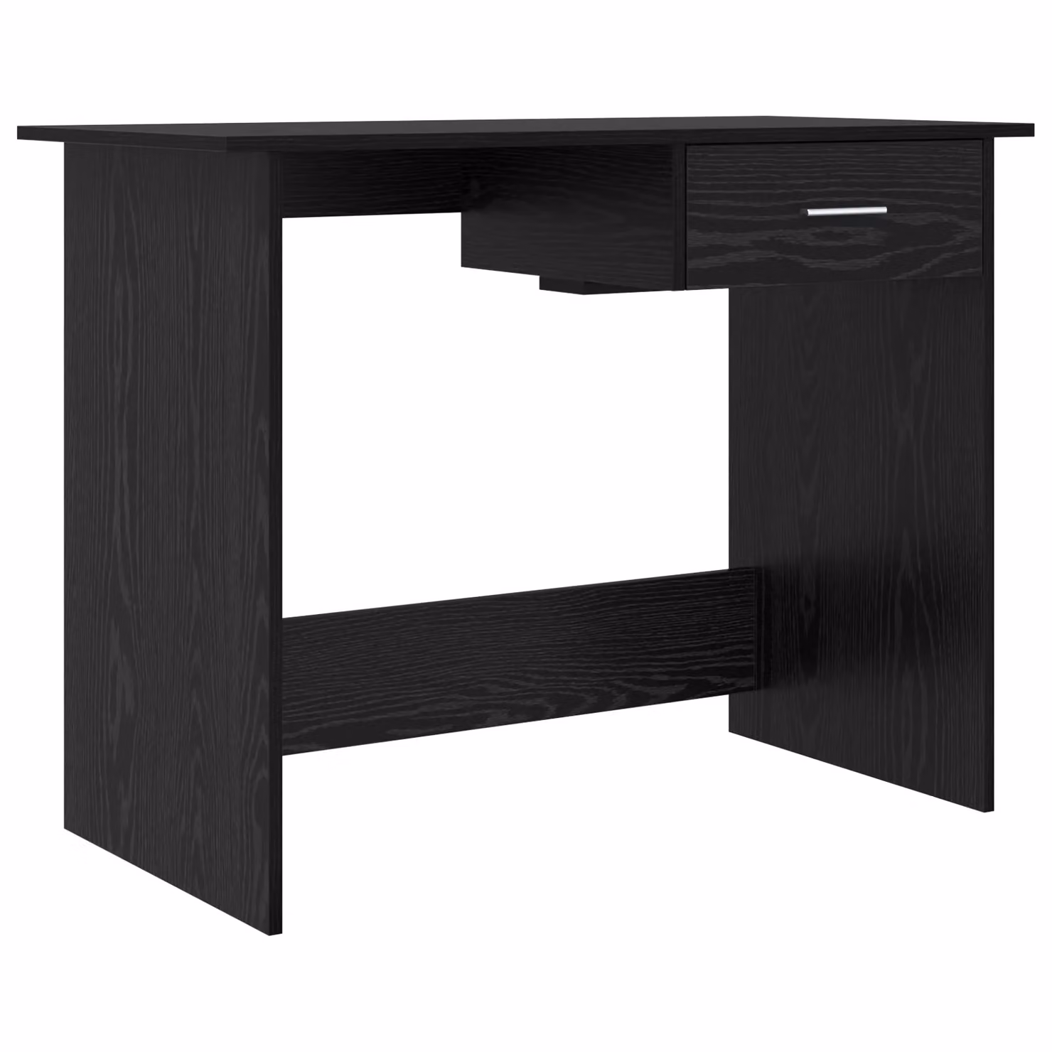 Berkfield Black Oak Writing Desk with Drawer, W: 100 cm, D: 50 cm, H: 76 cm – 2
