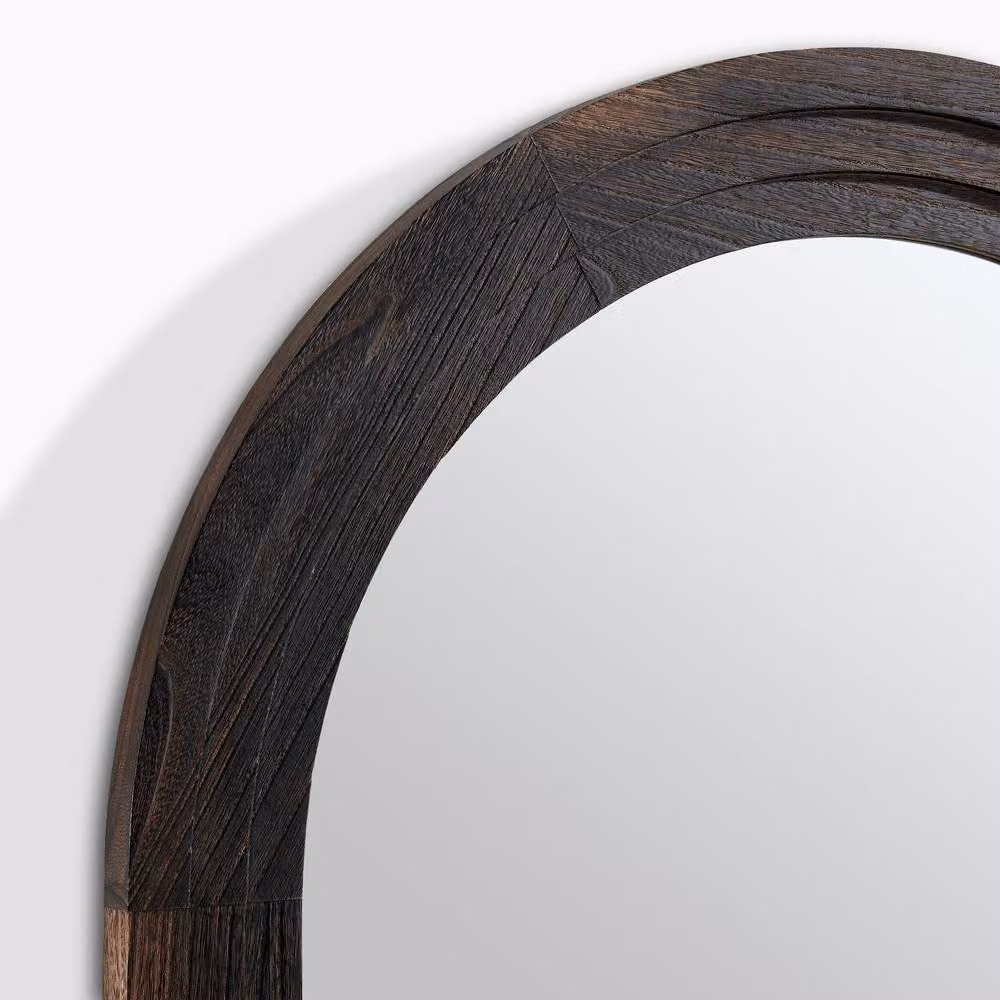 FurnitureboxUK Liora Arch Full Length Mirror in Brown Walnut Wood, W: 80 cm, H: 120 cm – 3