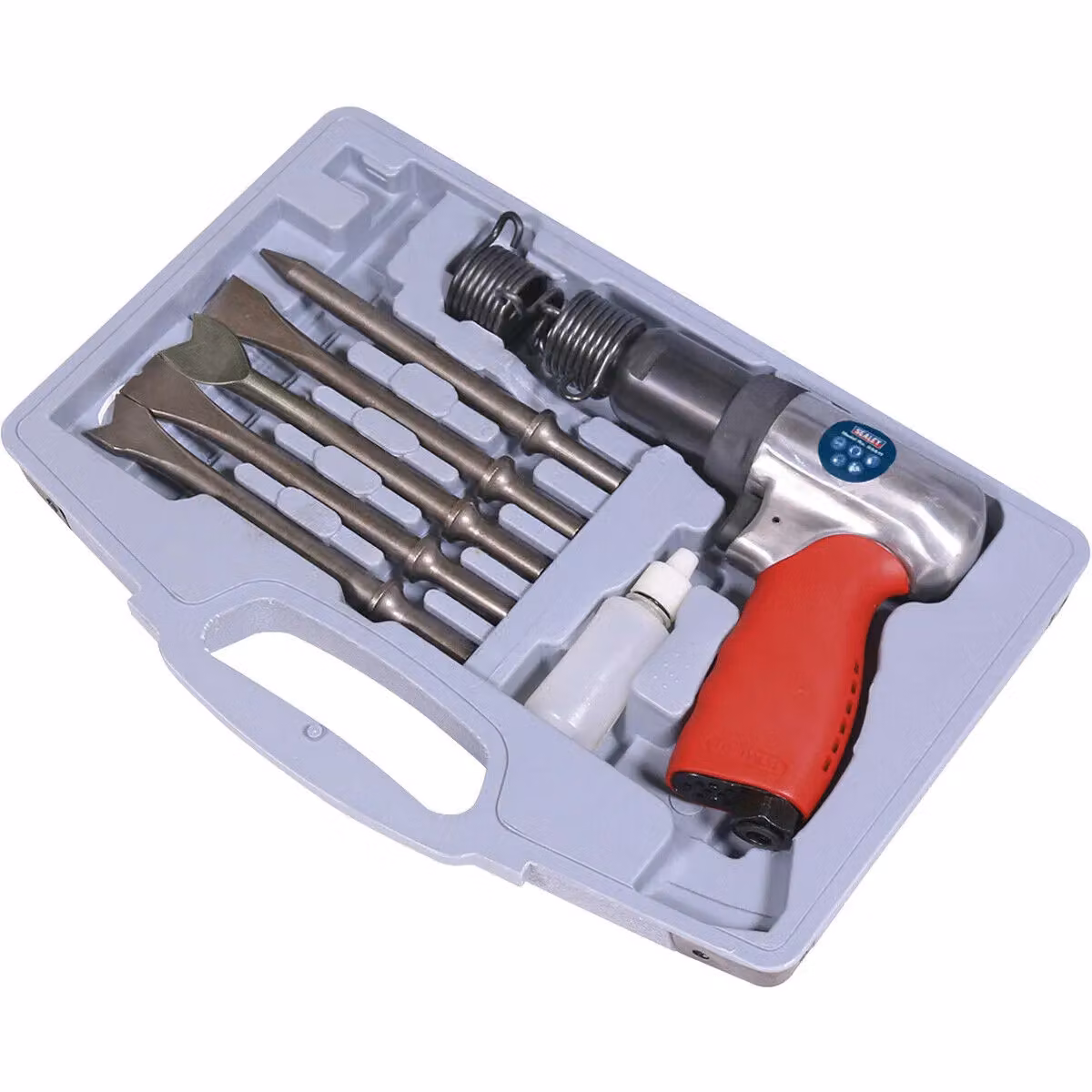 Loops Long Stroke Air Hammer Kit with 1/4 inch BSP Inlet and Soft Grip Handle in Multicolour – 3