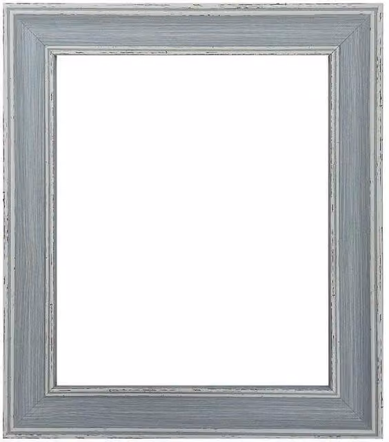 Frames by Post Scandi Single Rectangular Photo Frame in Blue, W: 25.4 cm x H: 20.32 cm – 1