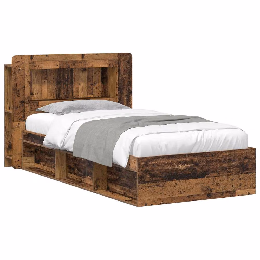 Berkfield Home Modern Bed Frame with Storage Drawers in Brown, W/D/H: 90 x 190 cm – 2