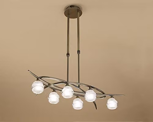 Mantra 1821 Loop Ceiling Light in Brass and Glass with G9 Bulb Compatibility – 2