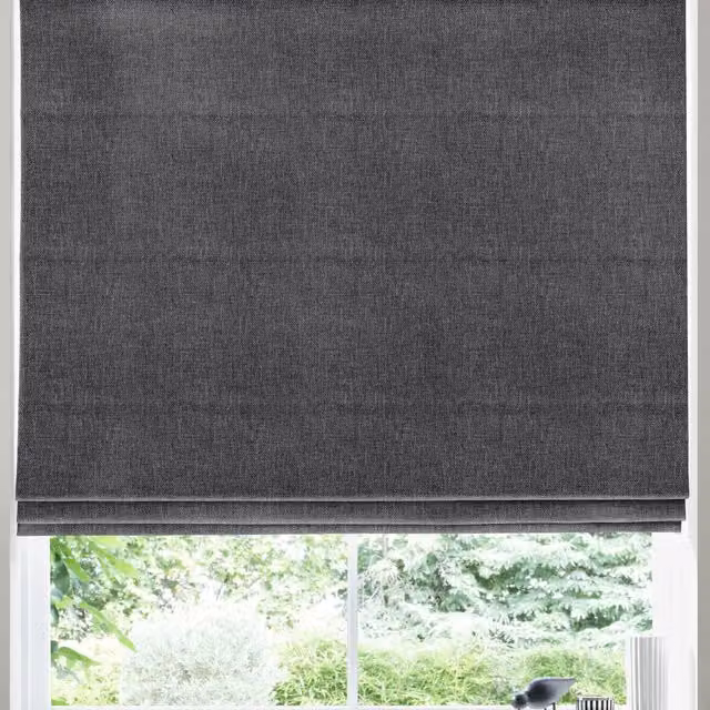 Simply Collection Positano Made to Measure Blackout Roman Blind in Grey Smoke