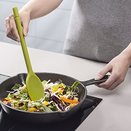 Zeal Silicone Non-Stick Cooking Spoon in Green, 30 cm – 4