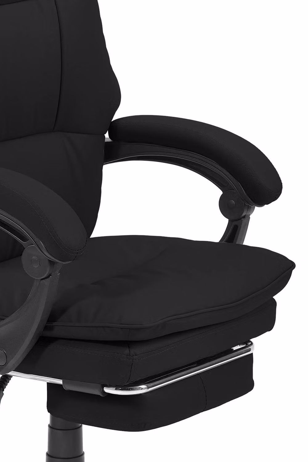 Living and Home Ergonomic Office Chair in Black with Footrest and Headrest – 3