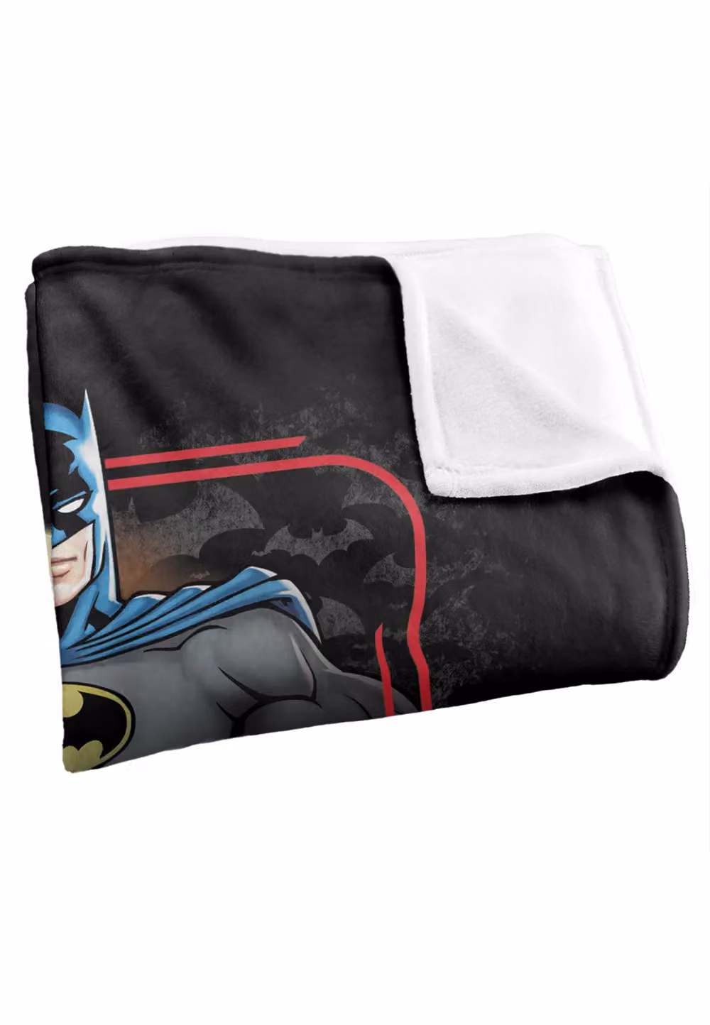 DC Comics Batman Bat Racing Unisex Blanket in White, W: 152 cm, D: 127 cm – 3