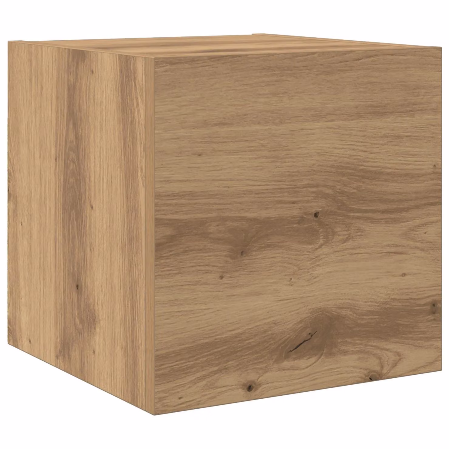 Berkfield Home Wall-mounted Modern TV Cabinet with Open Shelf in Artisan Oak Brown – 4